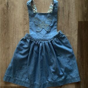 💙Mini Boden Denim Bib Butterfly Dress🦋